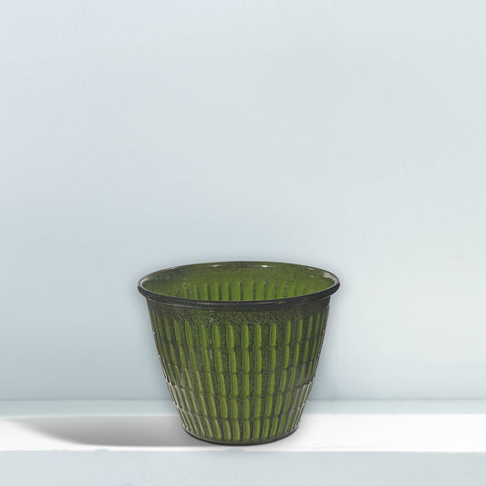 6" Vibrant Verde Round Planter: Green