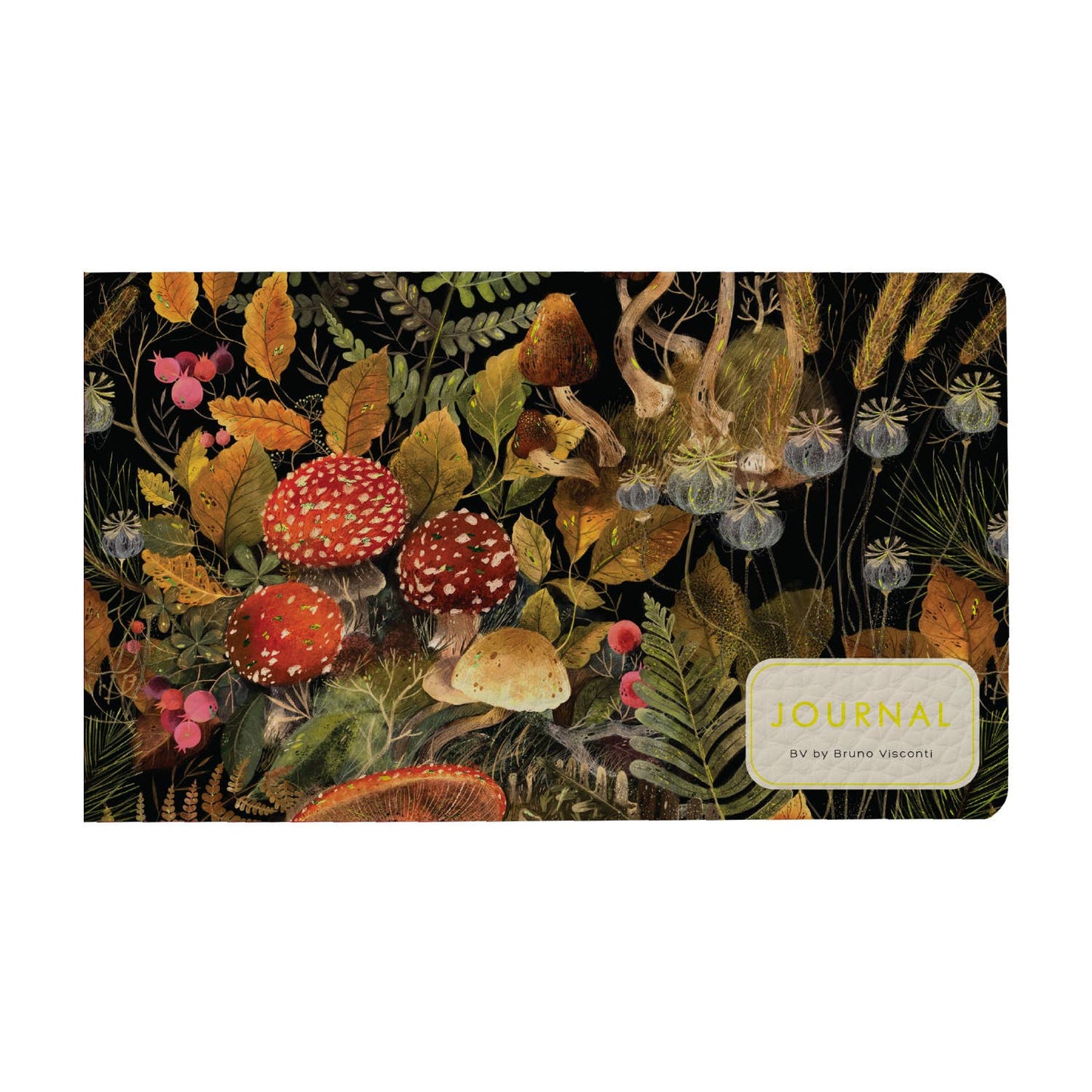 Horizontal Vegan Leather Weekly Planner (Forest Mushrooms )