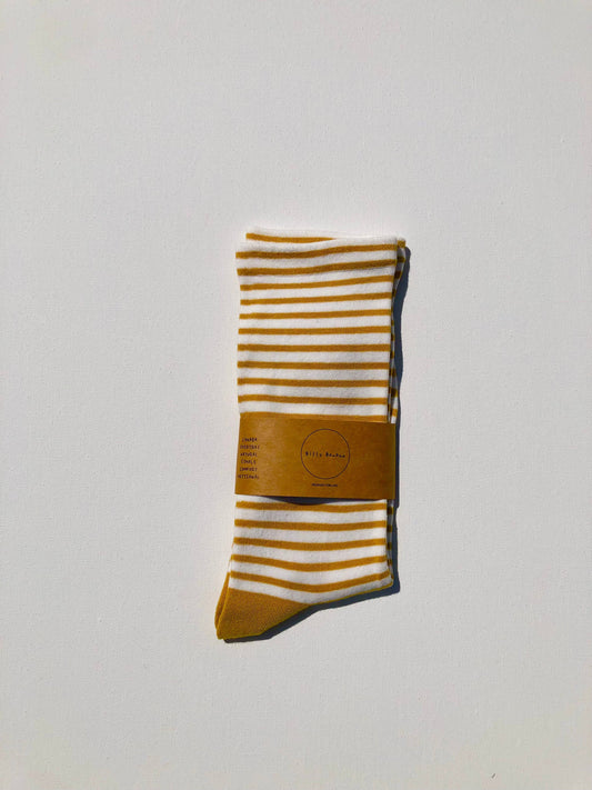 Stripe Pop High Socks Honey Mustard