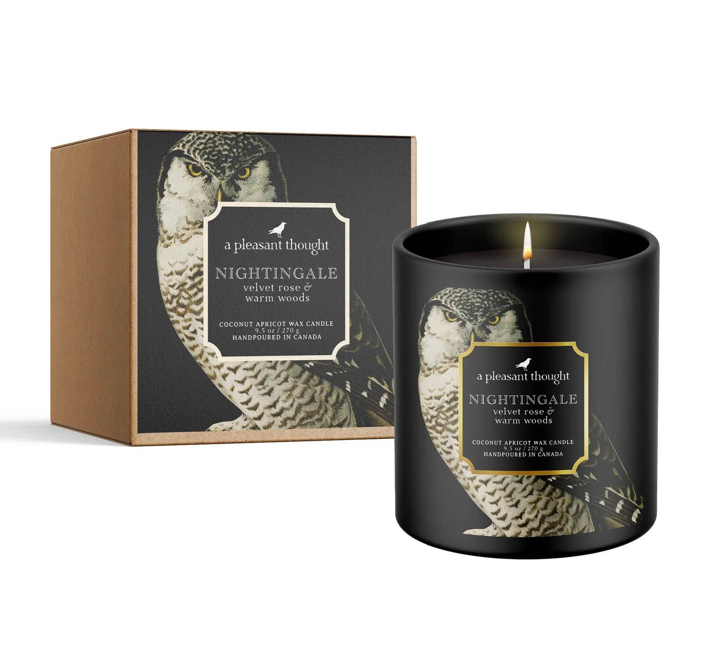 Nightingale Candle (Velvet Rose & Warm Woods)