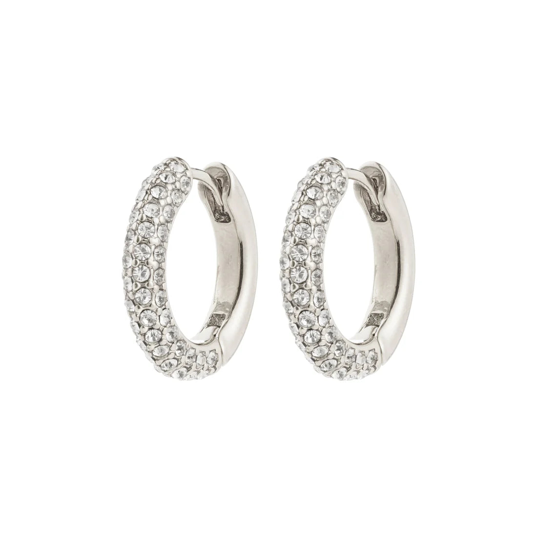 TATUM Medium Hoop Earrings (Silver)