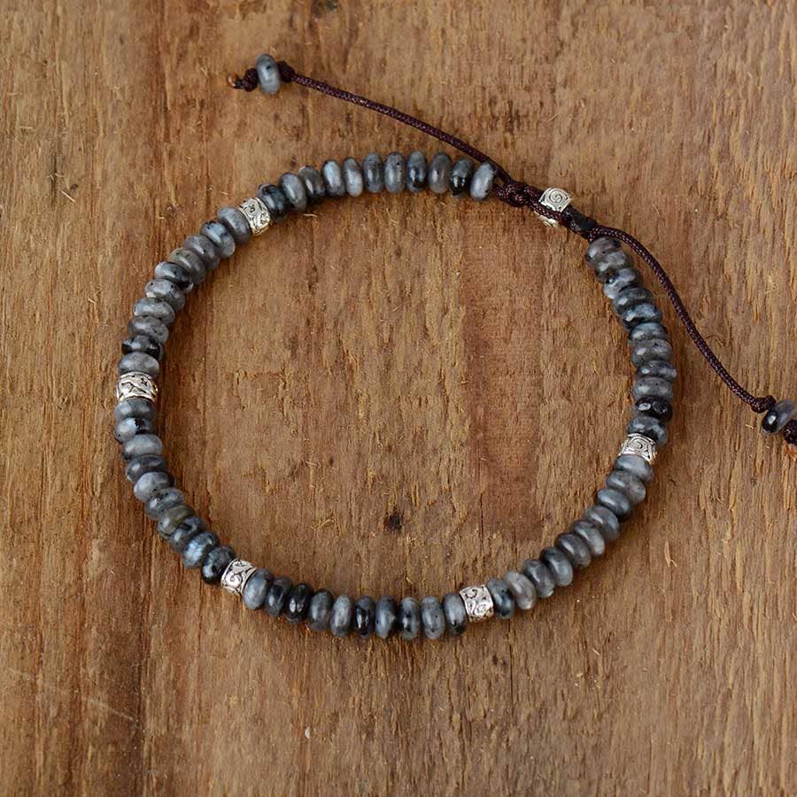 Men's Grey Jasper Tibetan Bracelet
