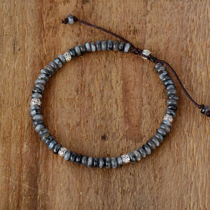 Men's Grey Jasper Tibetan Bracelet