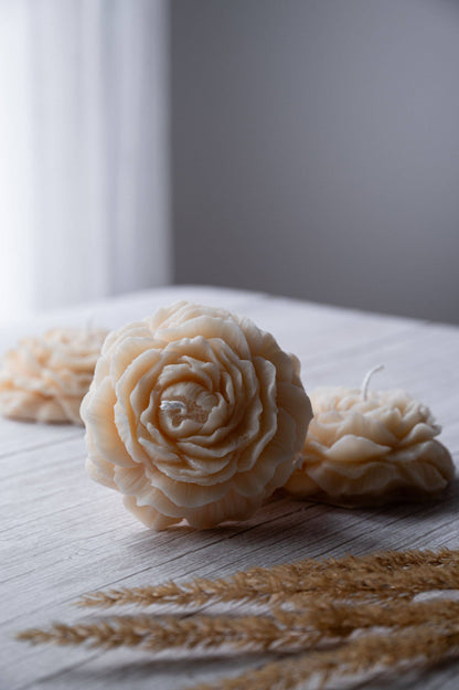 Peony Flower Candle (Unscented)