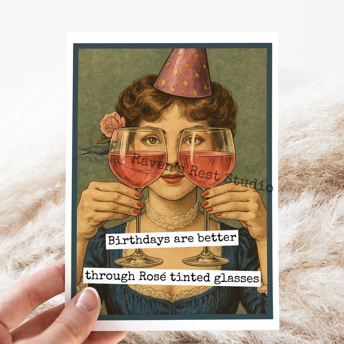 Rose Tinted Glasses Birthday Card