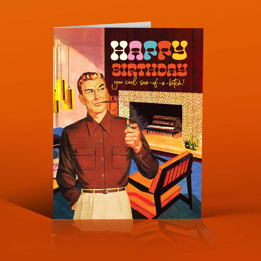 Mid-Century Son of a Bitch Birthday Card