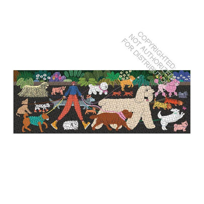 Dog Walk 1000 Piece Panoramic Puzzle