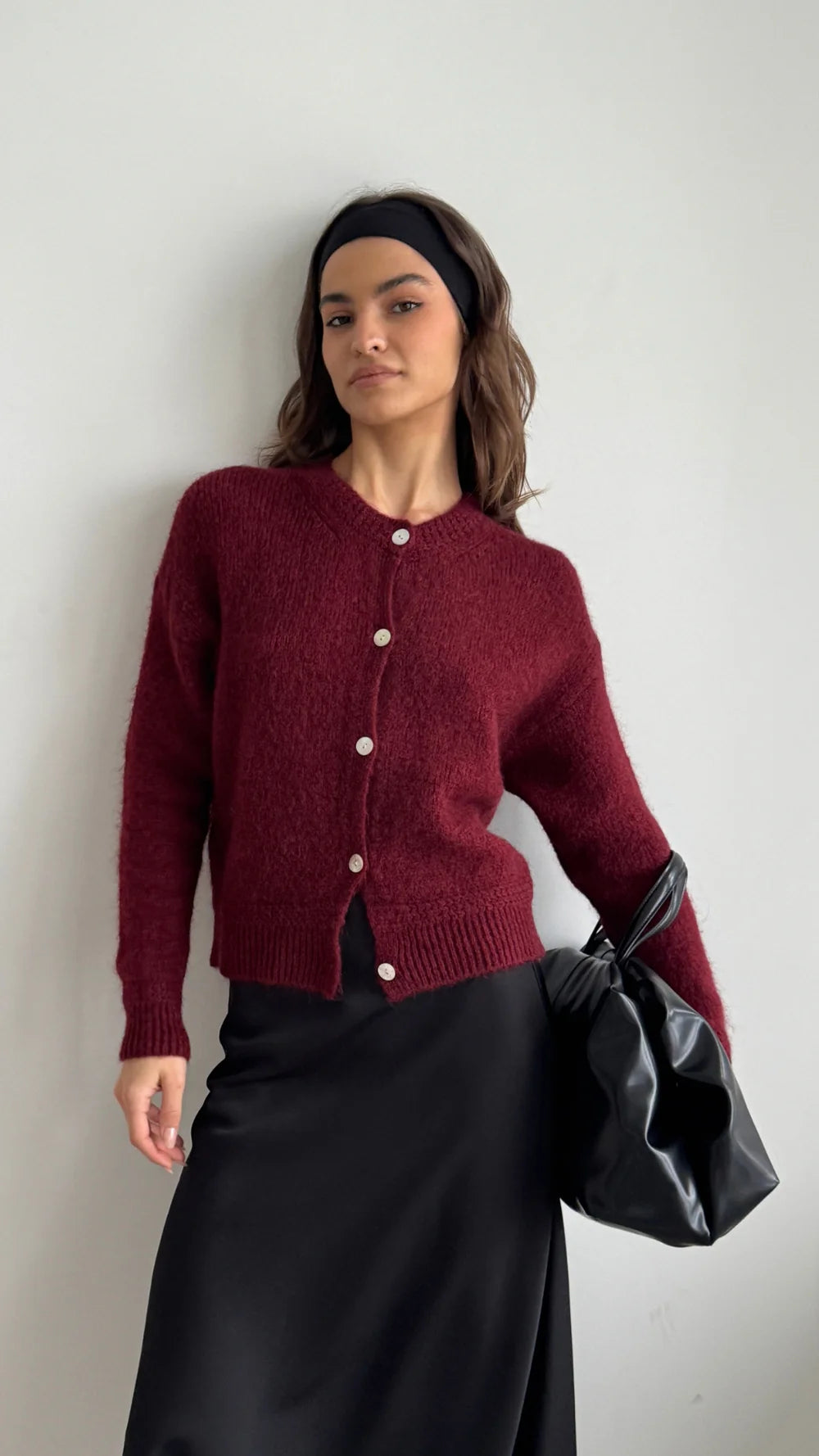 Reyna Cardigan (Dark Cherry)