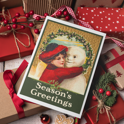 Snowman Hug Christmas Card