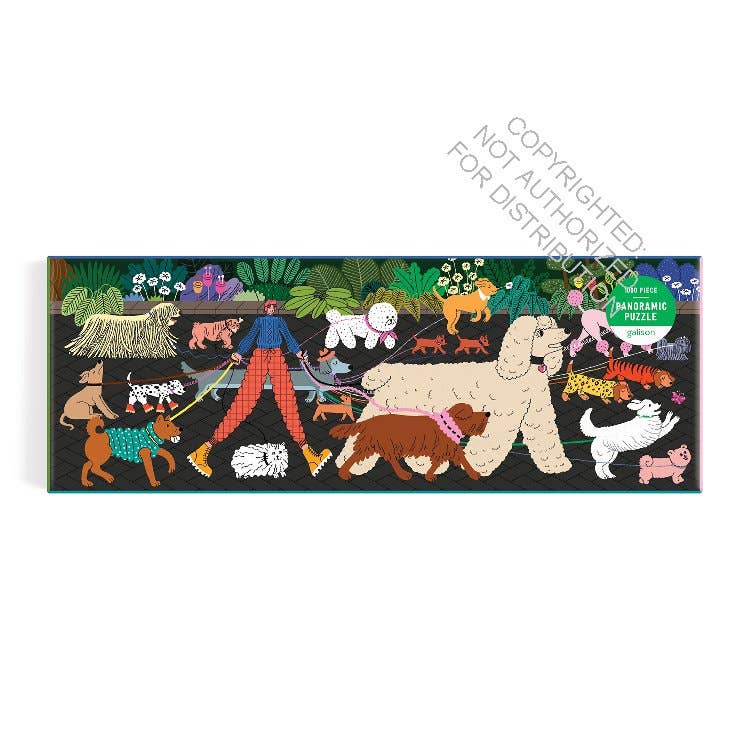 Dog Walk 1000 Piece Panoramic Puzzle