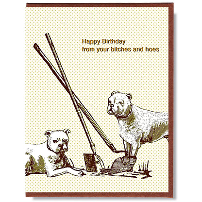 Happy Birthday from Your Bitches and Hoes Card