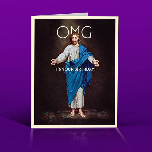 Jesus OMG! Birthday Card