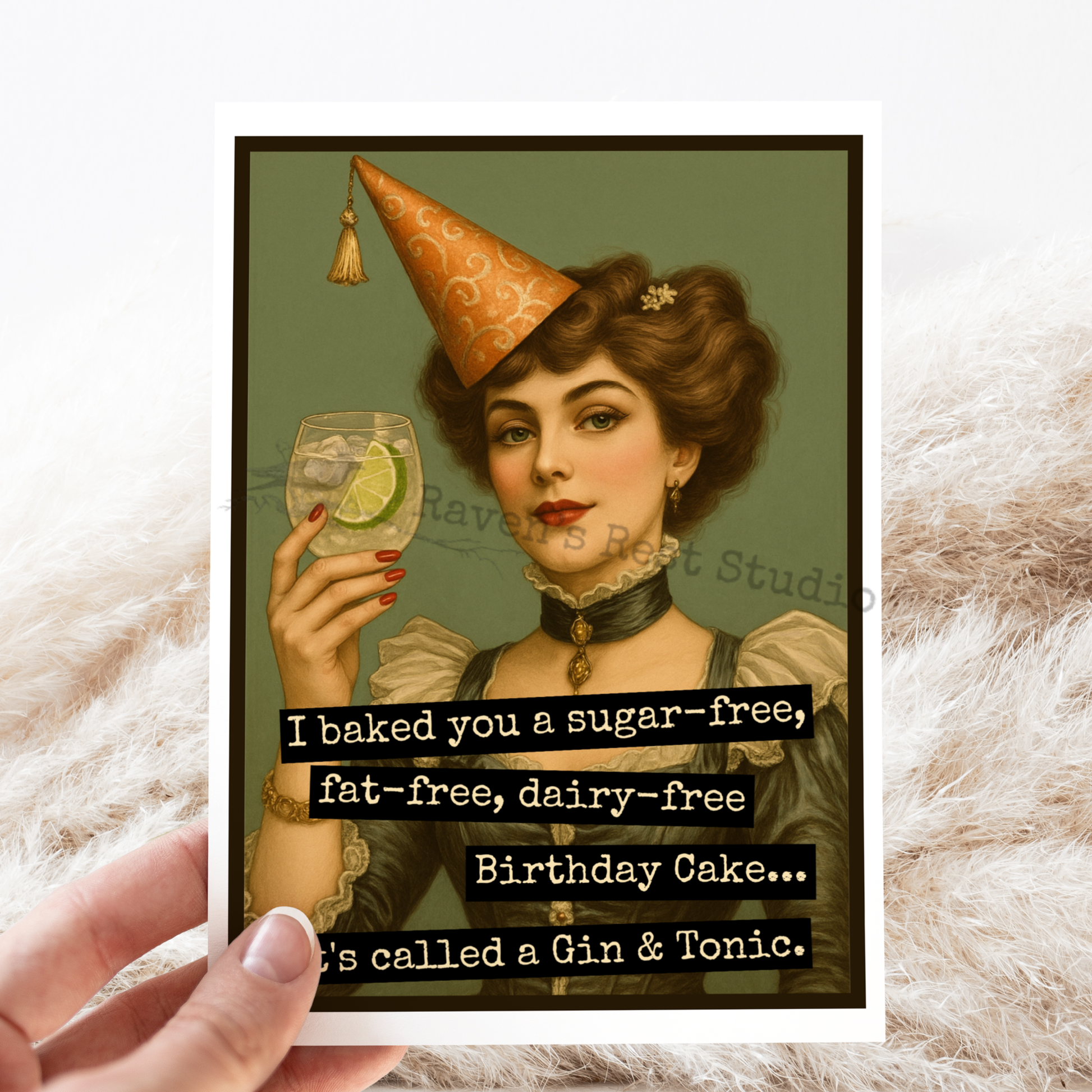Gin in Hand Birthday Card