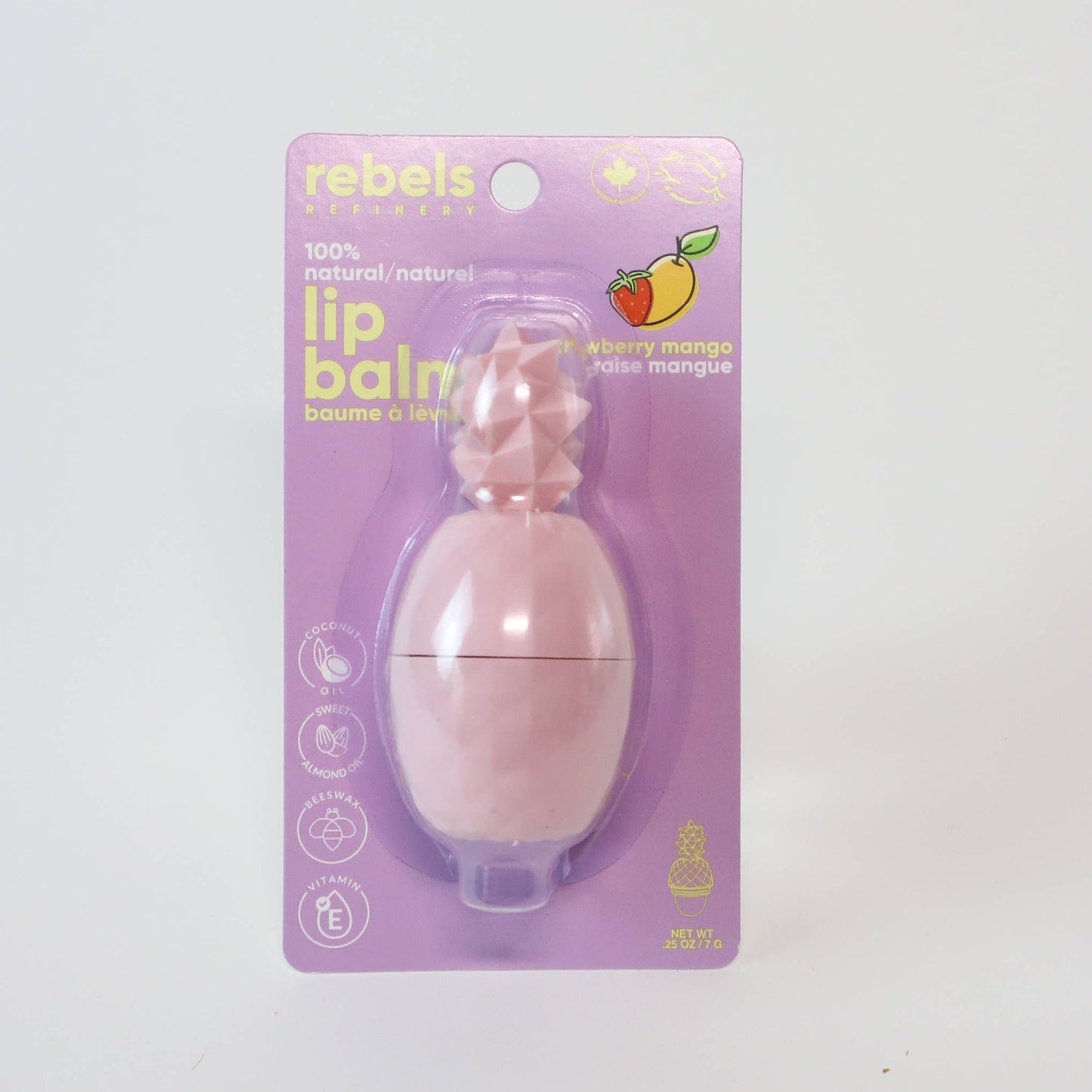 Pineapple Lip Balm BLISTER 100% Natural (Strawberry Mango)