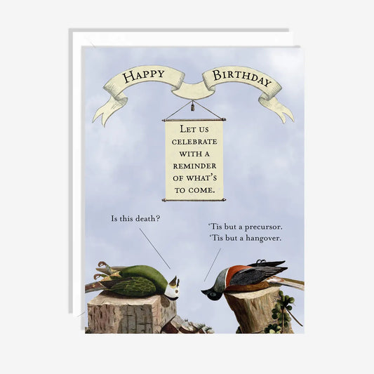 Hungover Birds Birthday Card