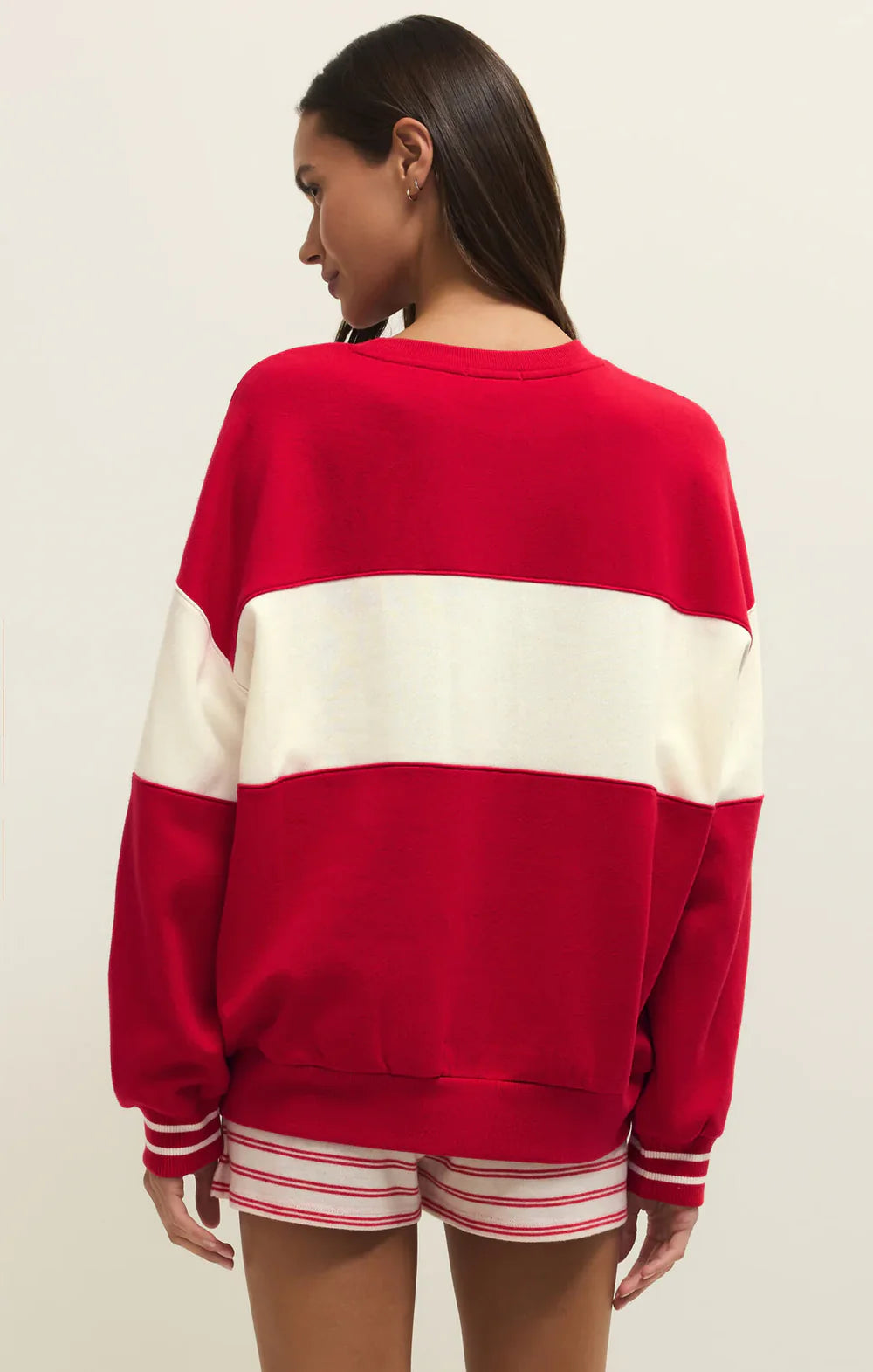 Oversized Love Sweatshirt (Kiss Me Red)