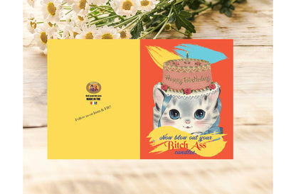 Bitch Ass Candles Birthday Card