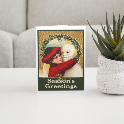 Snowman Hug Christmas Card