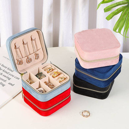 Velvet Jewelry Storage Box (Pink)