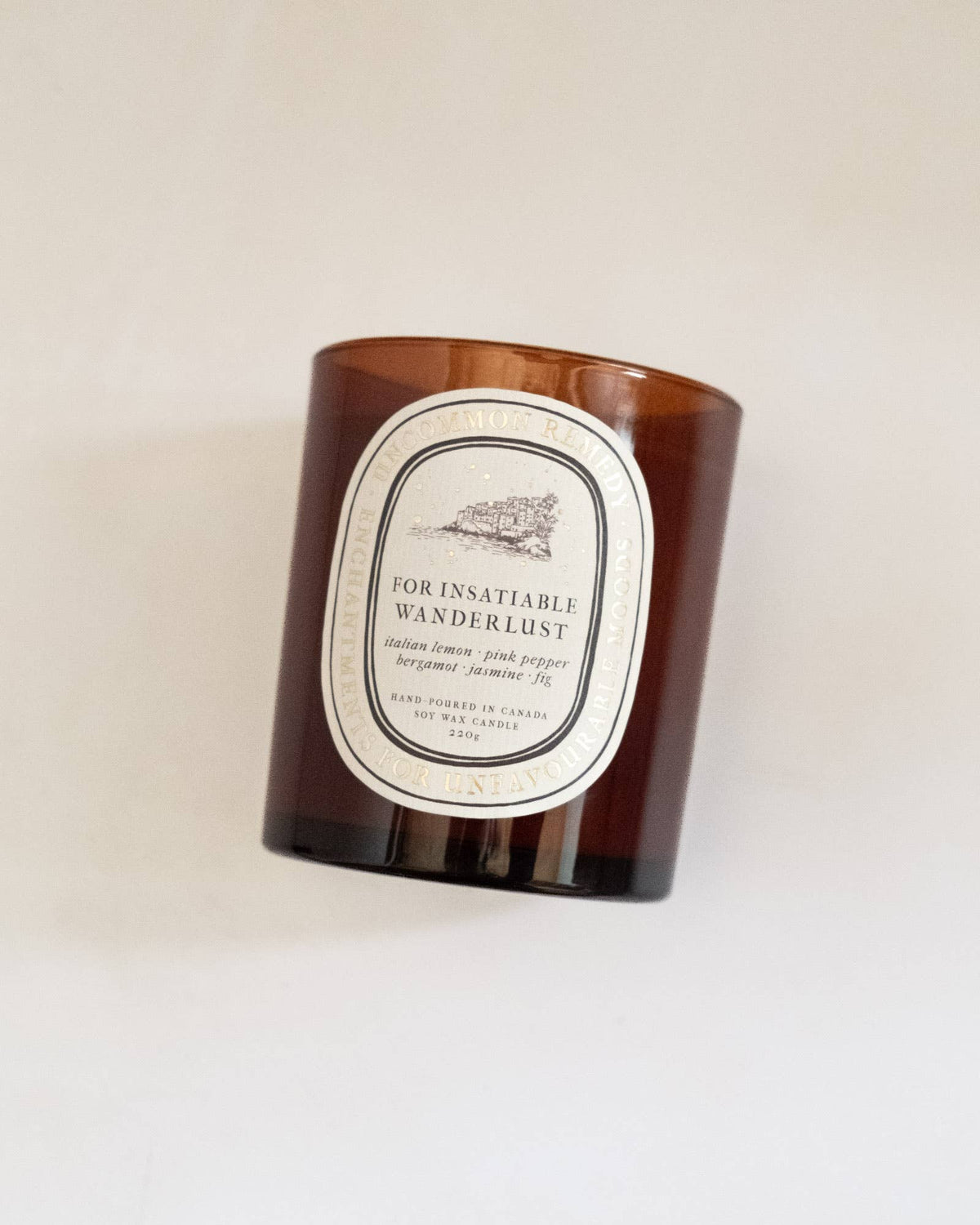 Italian Lemon, Jasmine, Fig: 220g Soy Wax Candle