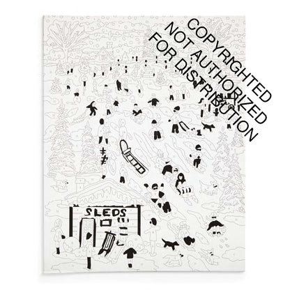 Michael Storrings Snow Day 11 x 14 Paint By Number Kit - image 2