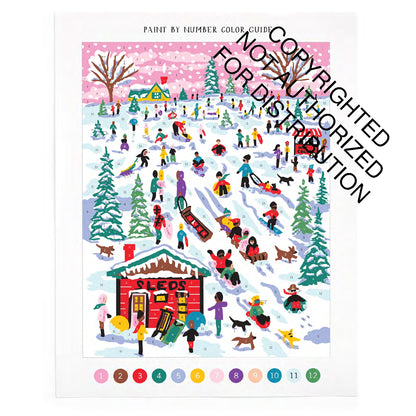 Michael Storrings Snow Day 11 x 14 Paint By Number Kit - image 3