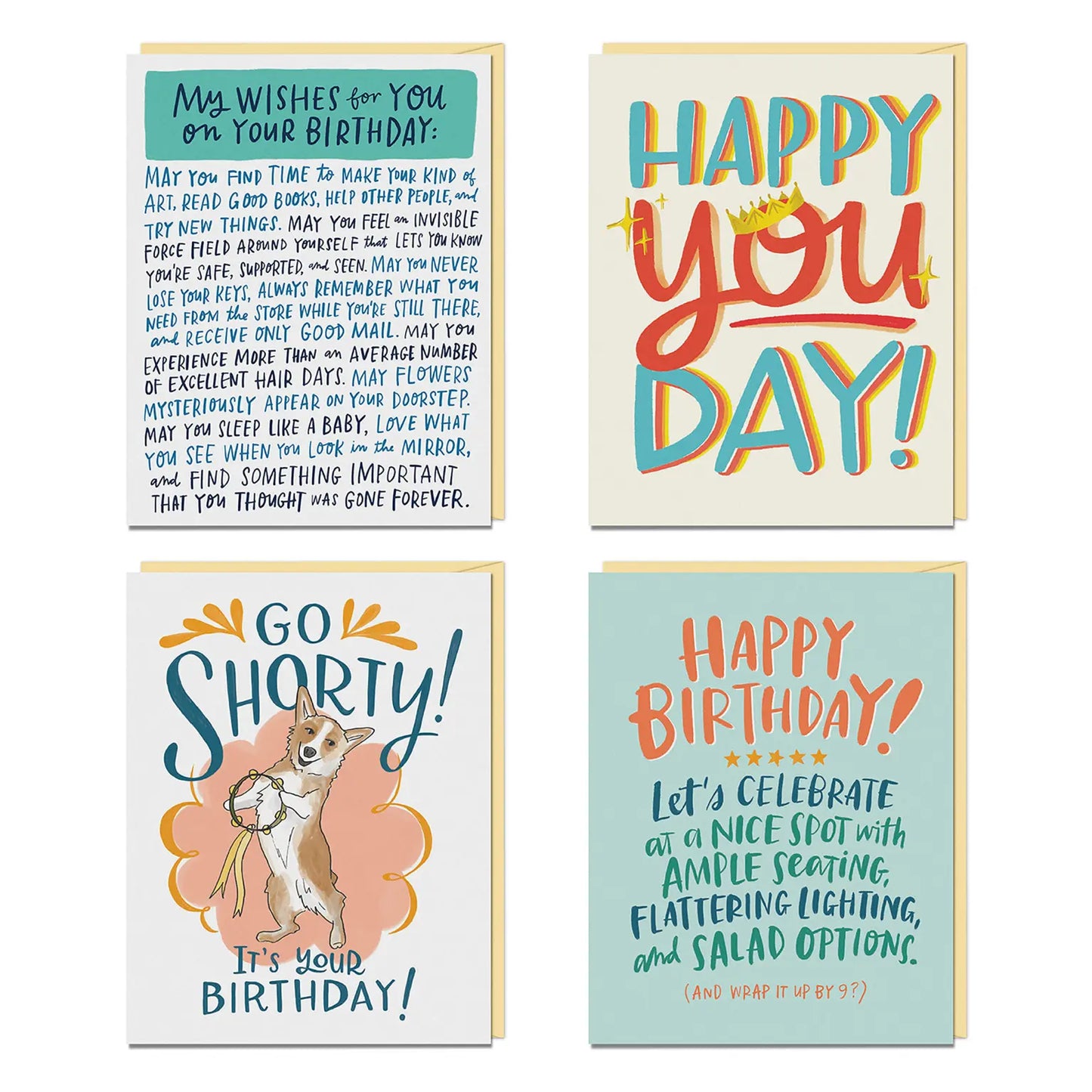 Birthday Cards, Box of 8 Assorted