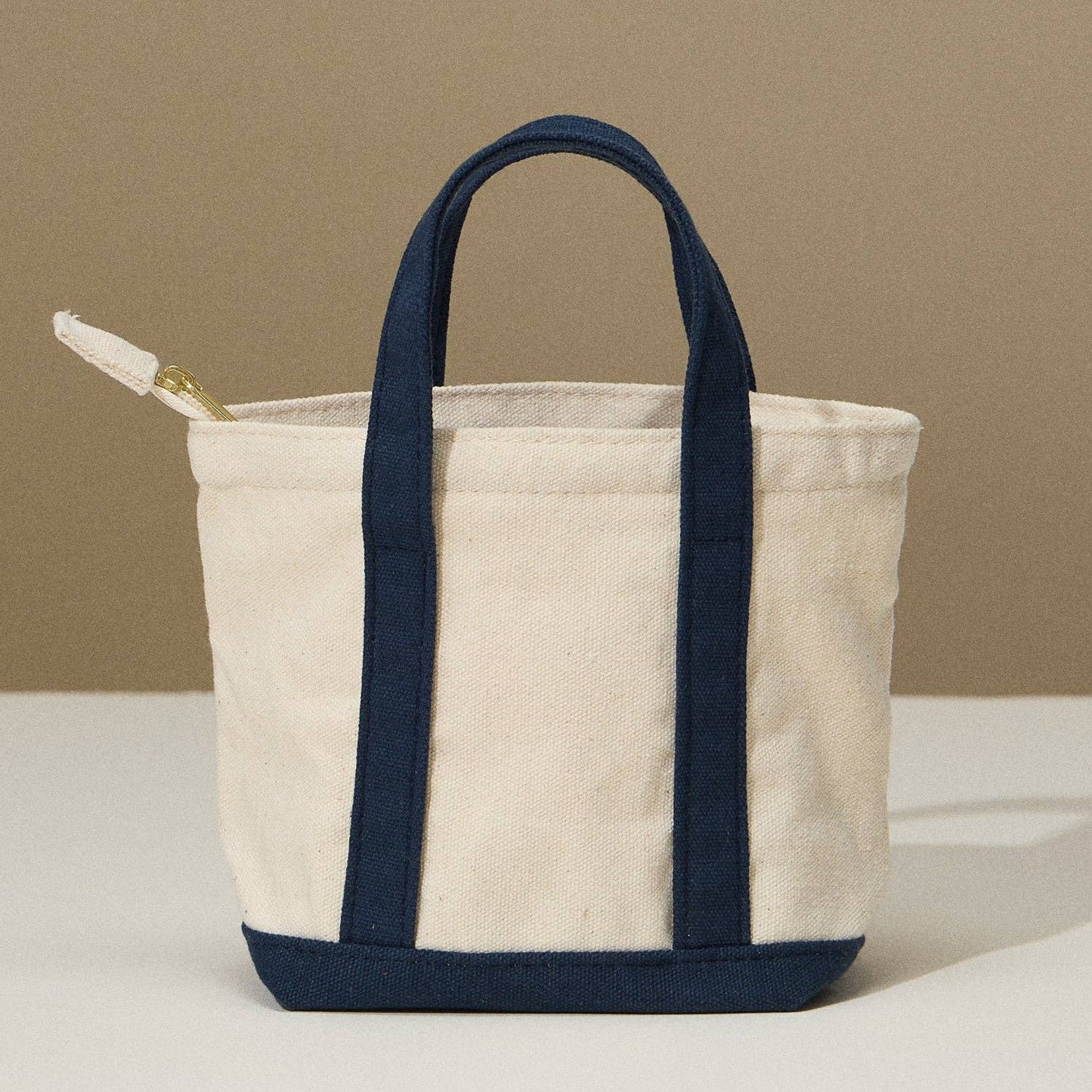 Mini Canvas Carry Bag | EcoCharm Cotton Pattern: Navy