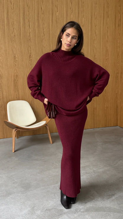 Alma Sweater (Dark Cherry)