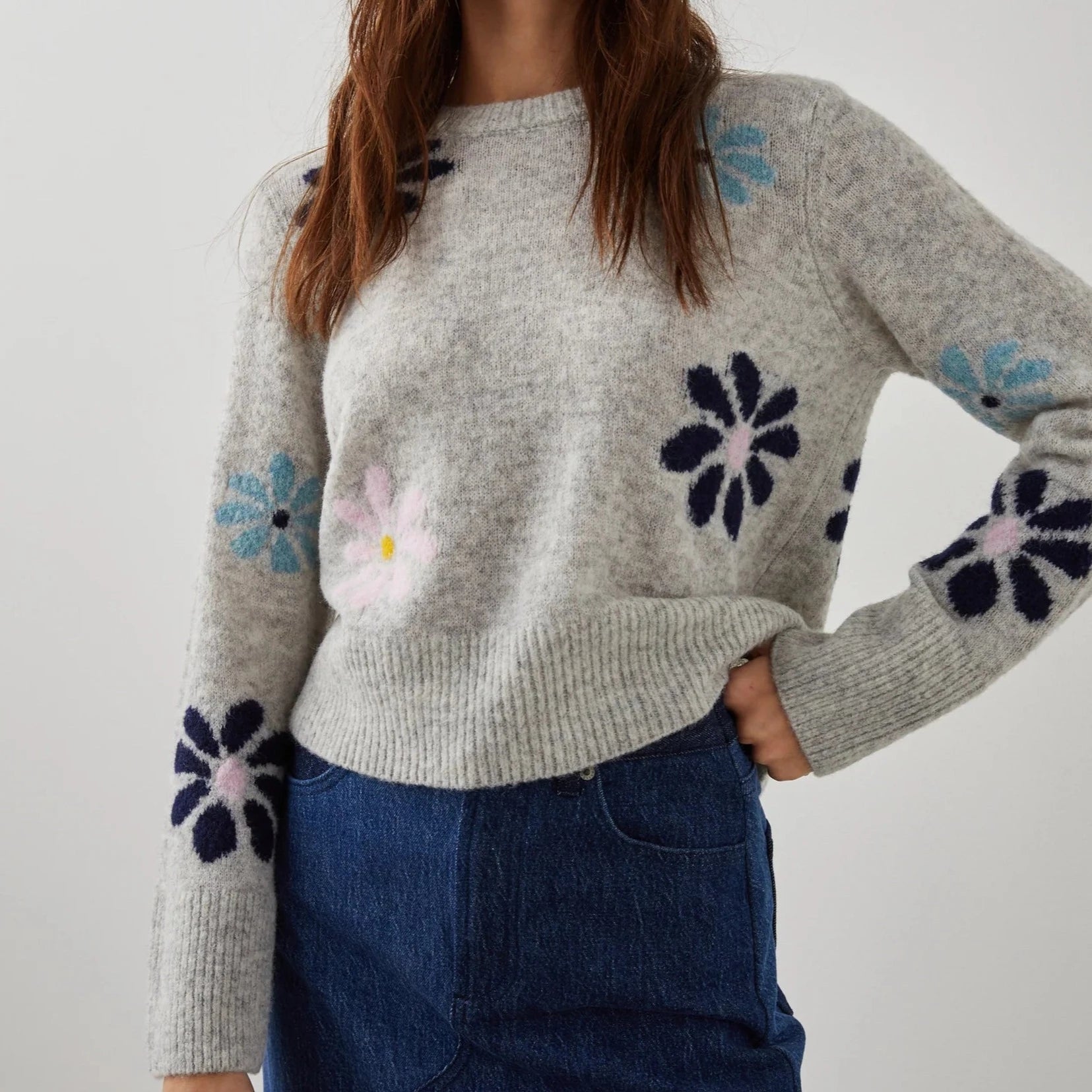 Floral 2025 pullover sweater