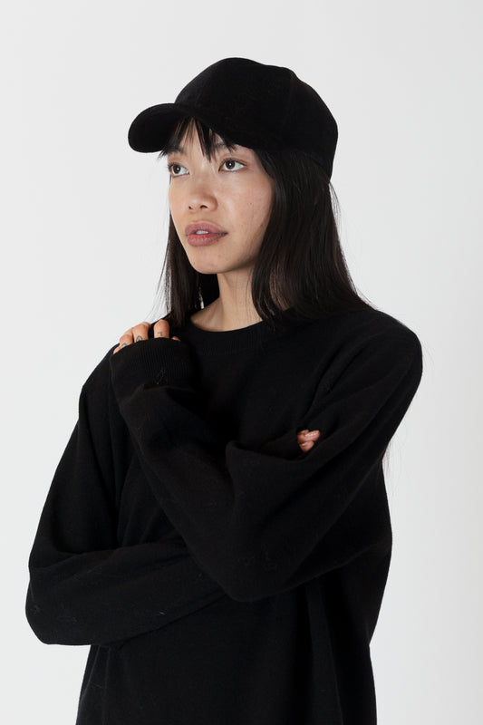 Felt Baseball Cap (Black)