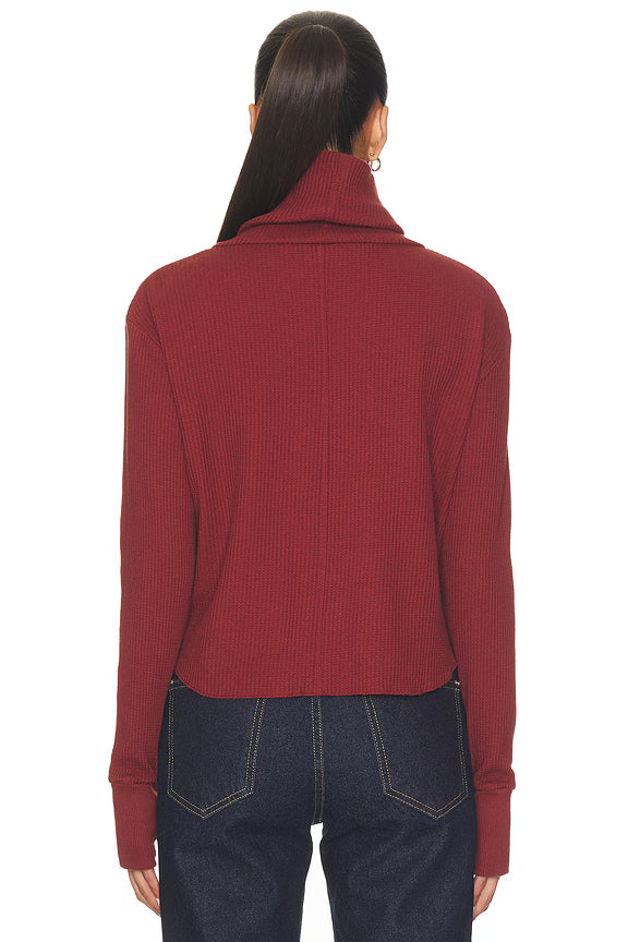 Boxy Crop Turtleneck (Spice)