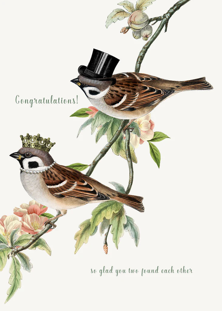 Congratulations, So Glad Love Birds Card