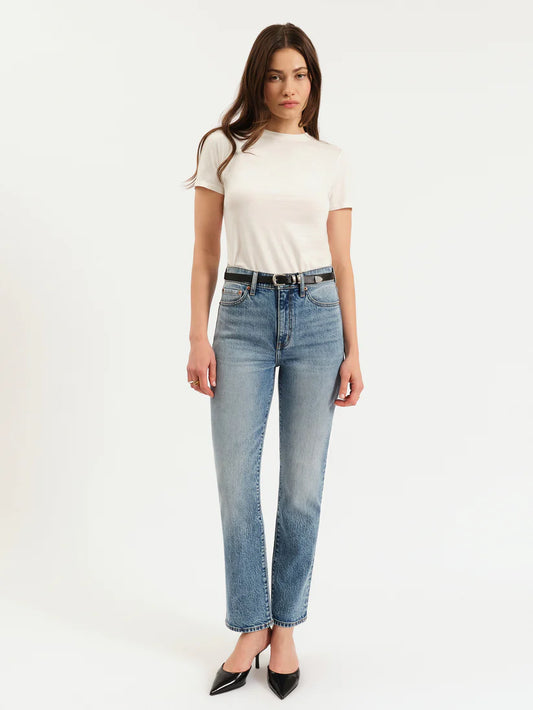 DAZE Smarty Pants High Rise Slim Straight (Face to Face)