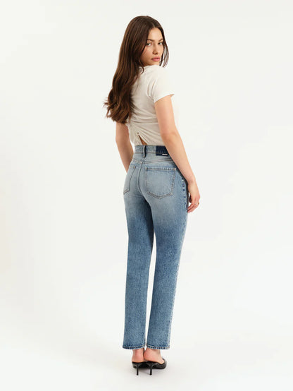 DAZE Smarty Pants High Rise Slim Straight (Face to Face)