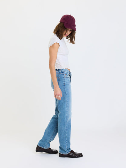 Rebel Mid Rise Slim Straight (On Repeat) view 2