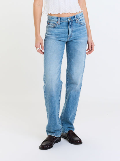 Rebel Mid Rise Slim Straight (On Repeat) view 4