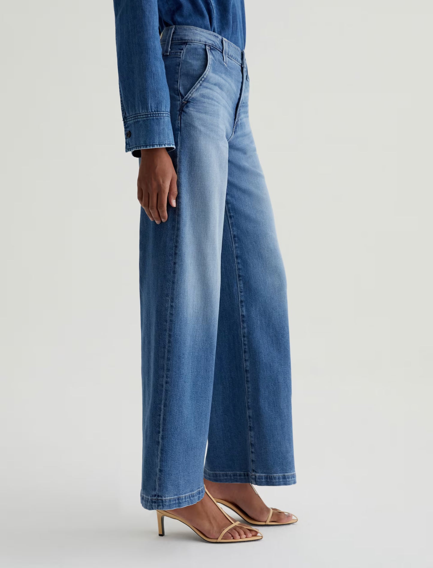 AG Stella Low Slung Palazzo Jeans (Nautical Mile)