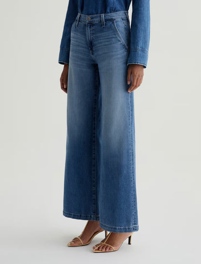 AG Stella Low Slung Palazzo Jeans (Nautical Mile)