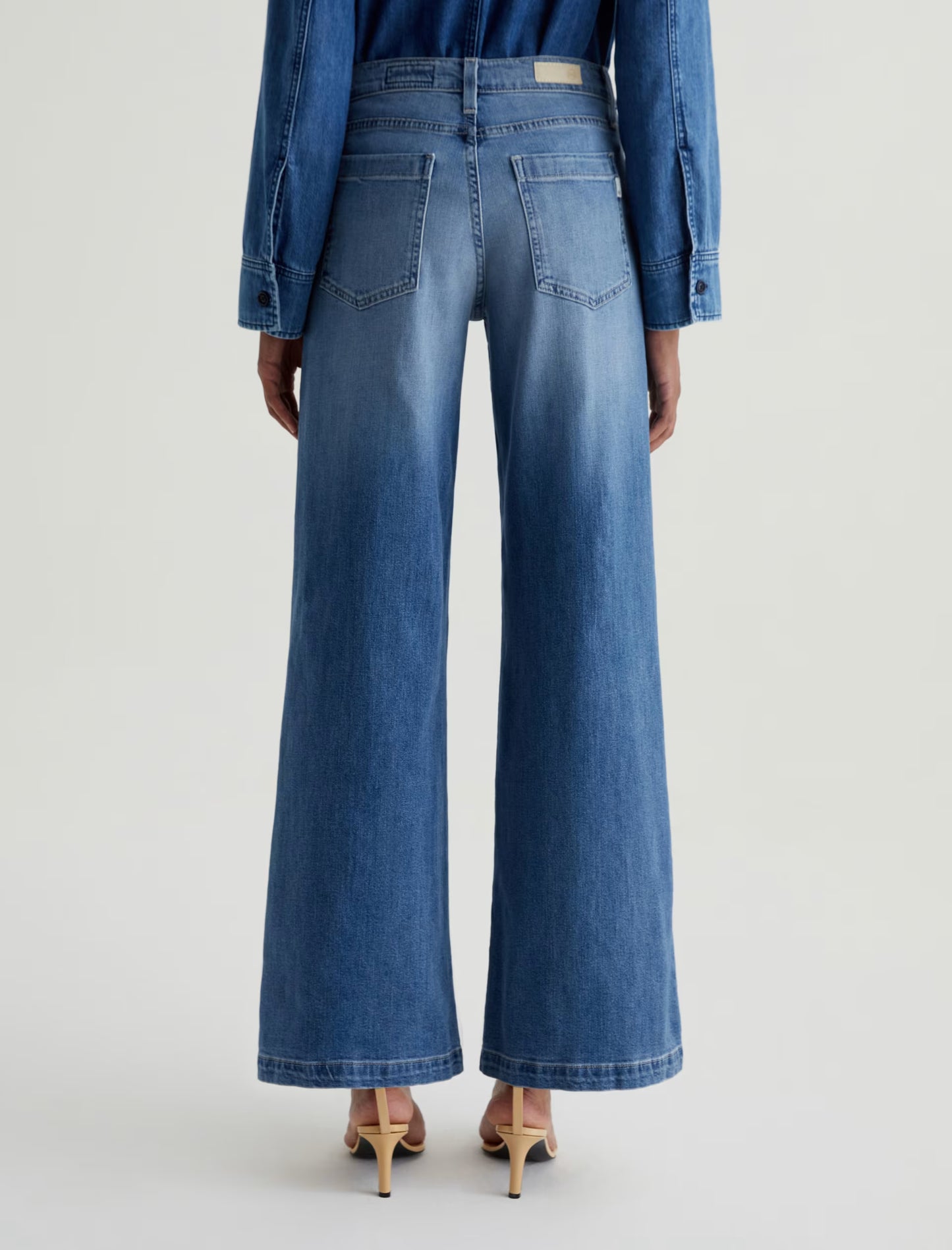 AG Stella Low Slung Palazzo Jeans (Nautical Mile)
