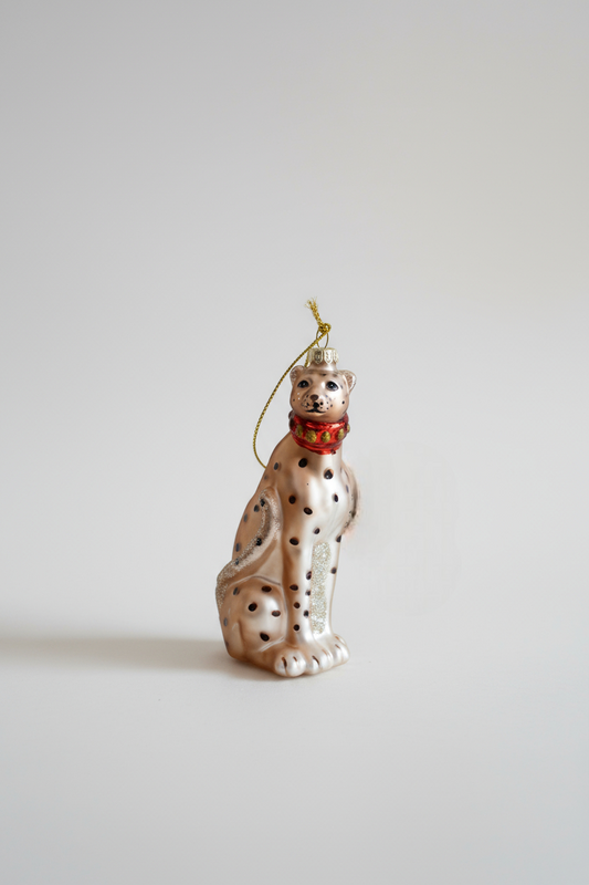 Glass Cheetah Ornament XS9537