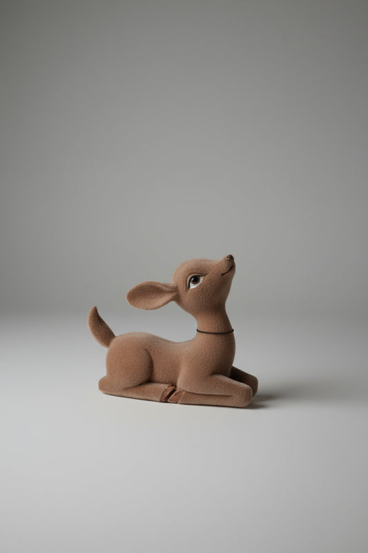 Flocked Deer Ornament