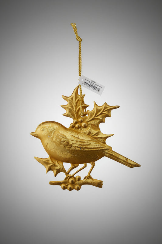 Embossed Metal Bird Ornament