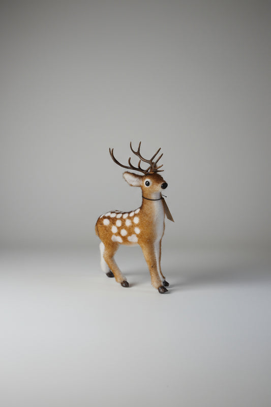 Flocked Standing Deer
