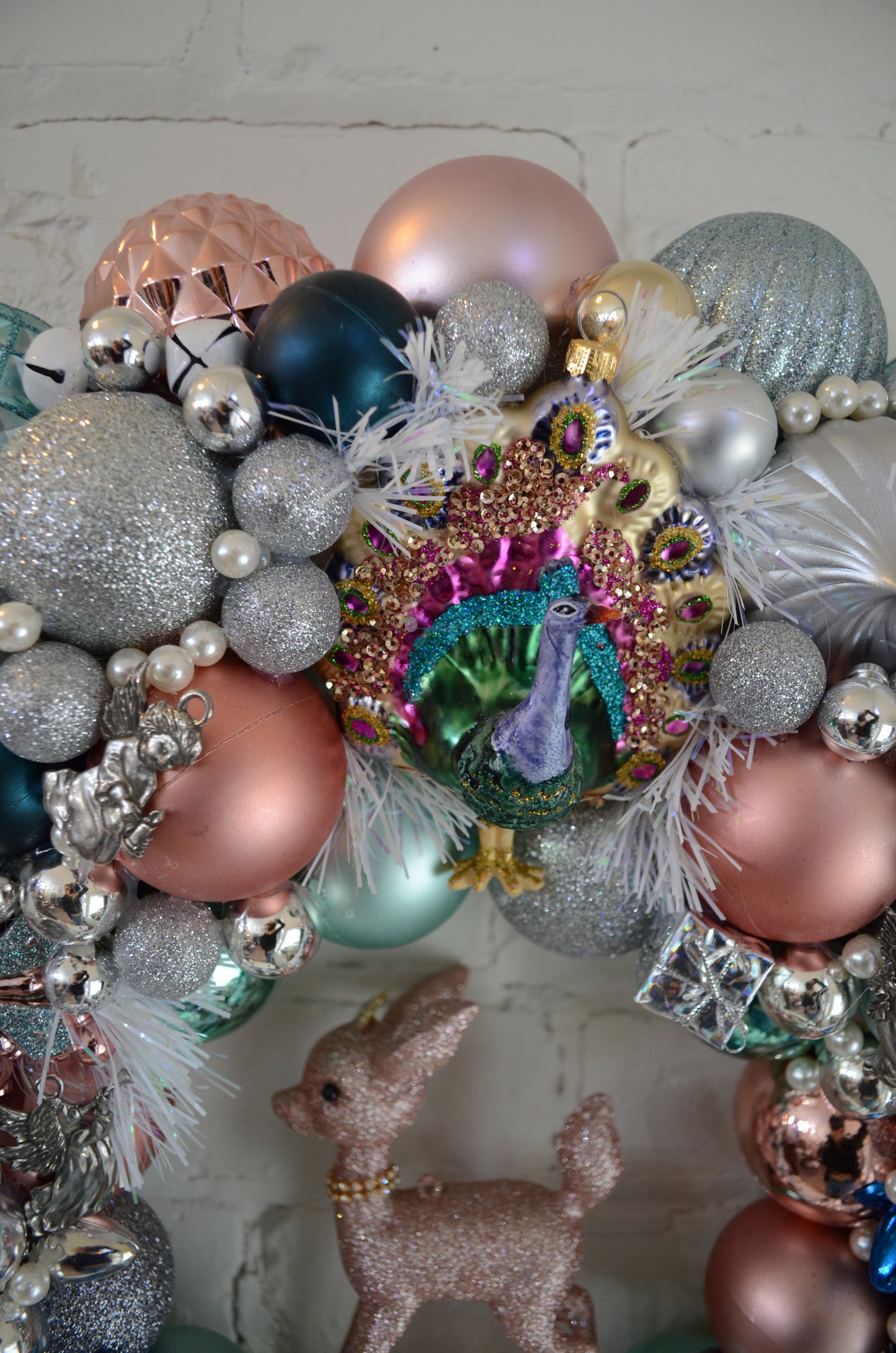 Woodland Cluster Wreath with Deer