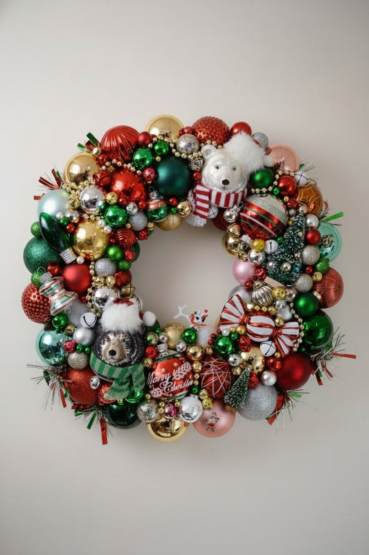 Cluster Wreath with Polar Bears
