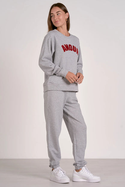 Amour Crewneck Sweater (Grey)