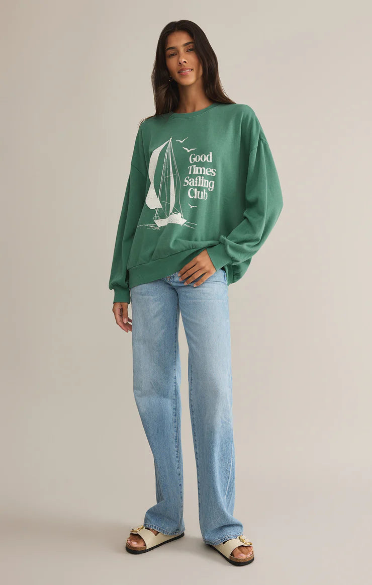 Sail Away Sweatshirt (Botanical Green)
