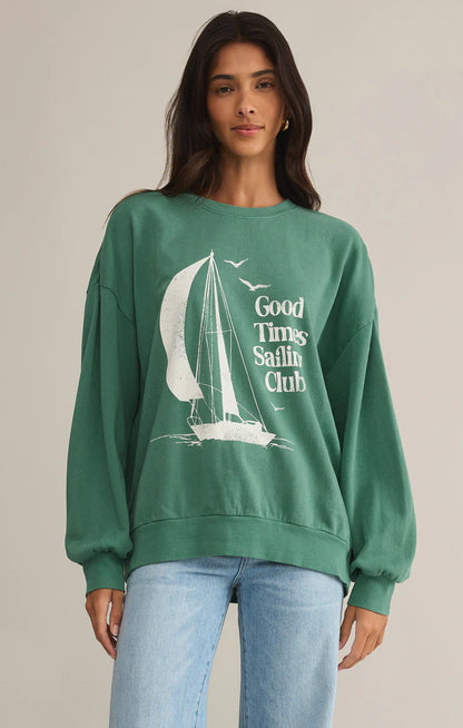 Sail Away Sweatshirt (Botanical Green)