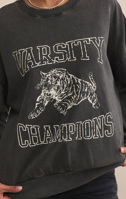 Varsity Sunday Sweatshirt (Black Sand)